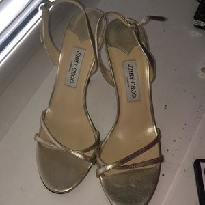 Gold Jimmy Choo Heels
